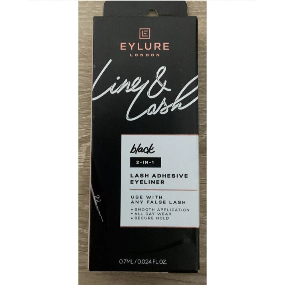 Eylure 2 in 1 Black Line & Lash Adhesive Eyeliner USE WITH ANY LASHES New In Box